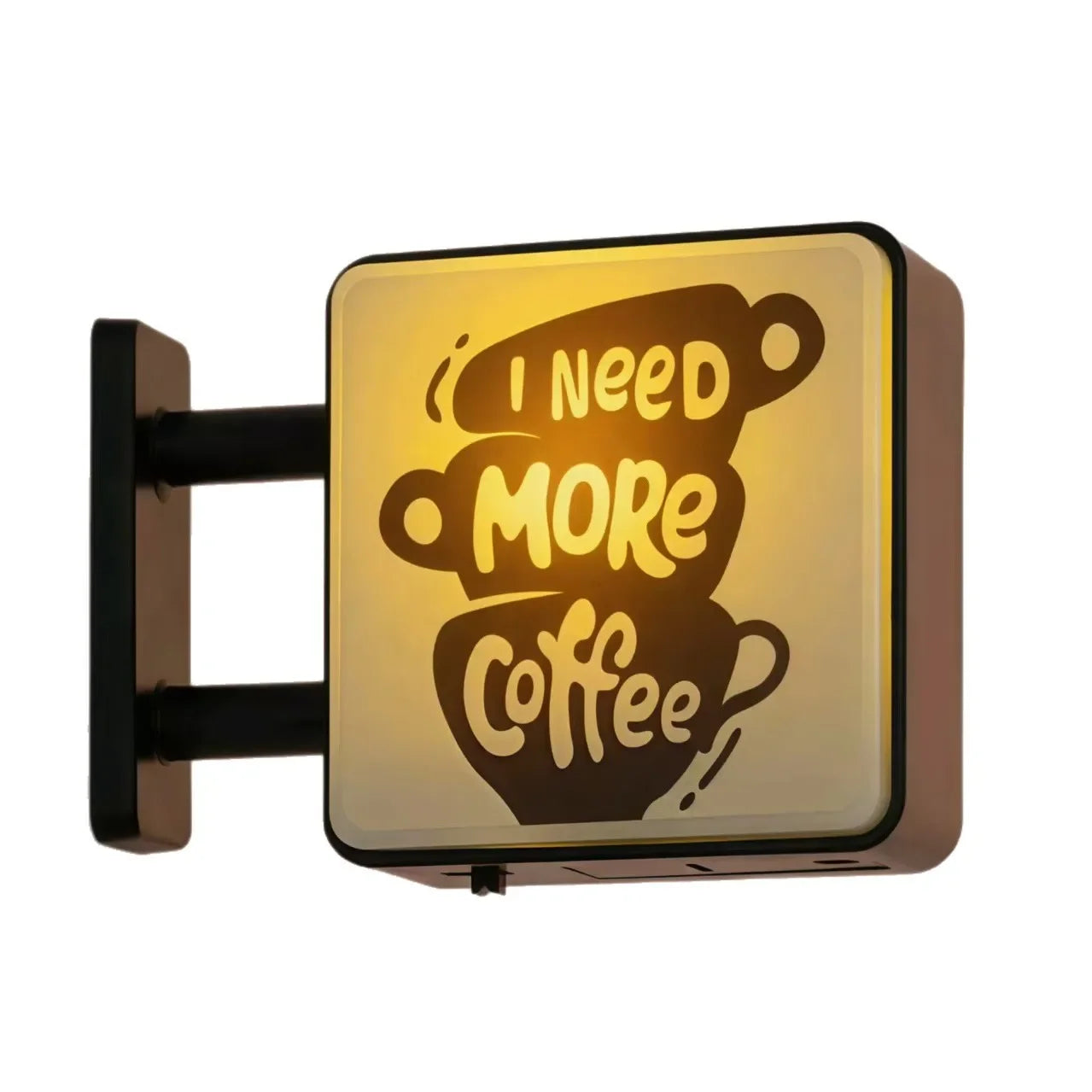 Coffee Corner Creative Atmosphere Light Sign Fridge Magnet Magnetic Home Miniature Pegboard Coffee Shop Glowing Decoration