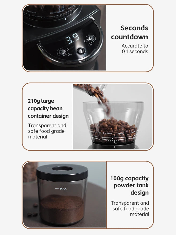 HiBREW G3 Burr Coffee Grinder | 34 Grind Settings | Espresso & Pour Over