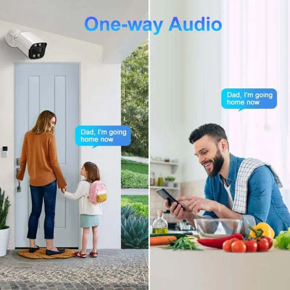 4K IP Security Camera Outdoor | 8MP AI Human Detection | Wide Angle