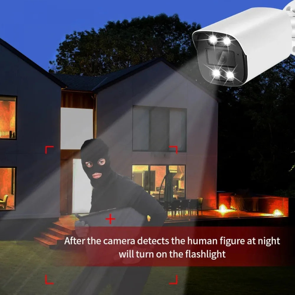 4K IP Security Camera Outdoor | 8MP AI Human Detection | Wide Angle