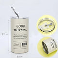 600ML Stainless Steel Insulated Cup with Straw Double-Layer Reusable Tumbler for Iced Americano Coffee Water Portable Travel Mug