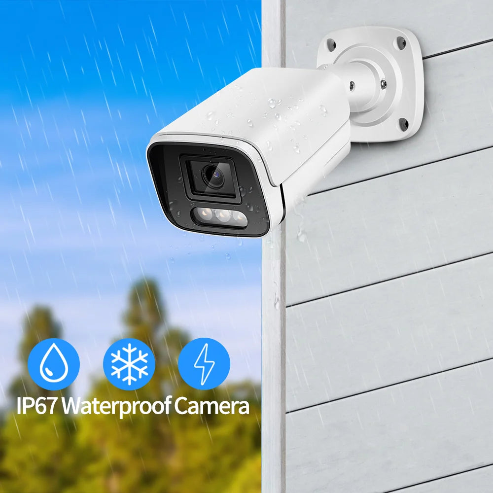 4K IP Security Camera Outdoor POE Metal Bullet 8MP