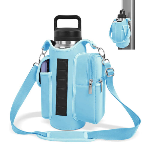 40oz Magnetic Water Bottle Carrier with Adjustable Strap