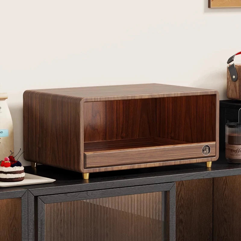 Modern Solid Wood Desktop Coffee Machine Rack Countertop Cup Storage Cabinet Kitchen Dining Table Microwave Oven Rack Cabinets