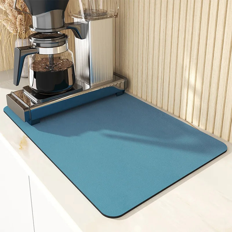 Coffee Bar Mat Non-Slip Absorbent Drip Tray | Espresso Machine Accessory