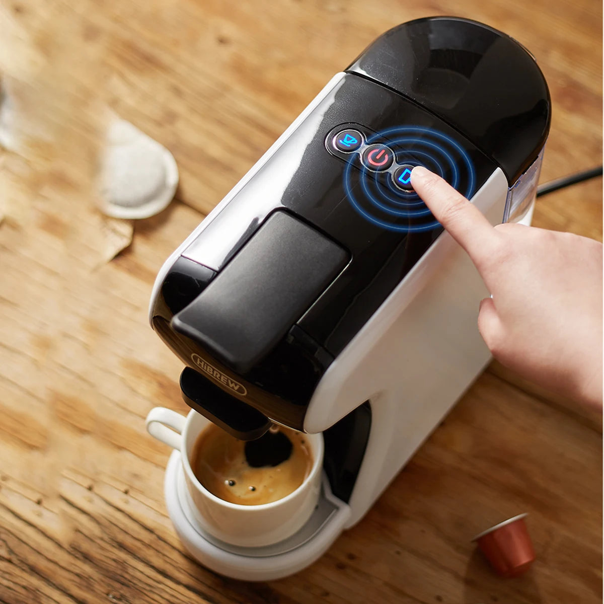 HiBREW 4-in-1 Multi-Capsule Espresso Machine with Milk Frother