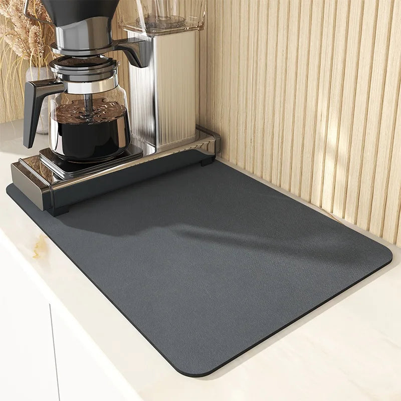 Coffee Bar Mat Non-Slip Absorbent Drip Tray | Espresso Machine Accessory