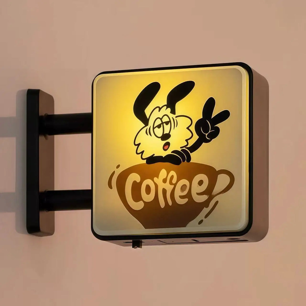 Coffee Corner Creative Atmosphere Light Sign Fridge Magnet Magnetic Home Miniature Pegboard Coffee Shop Glowing Decoration