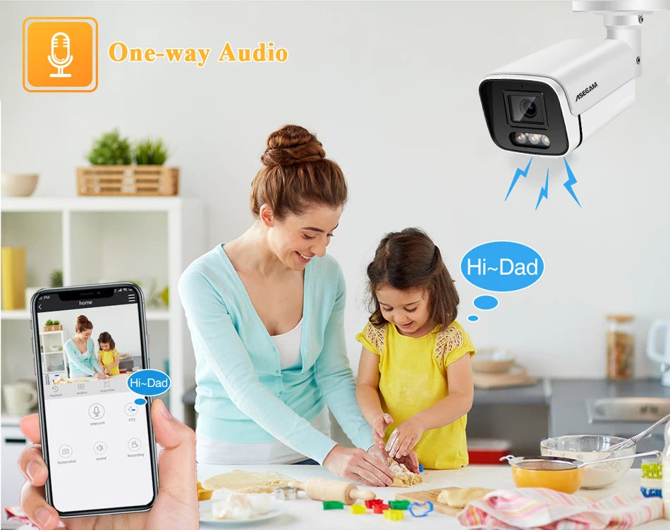 4K IP Security Camera Outdoor POE Metal Bullet 8MP