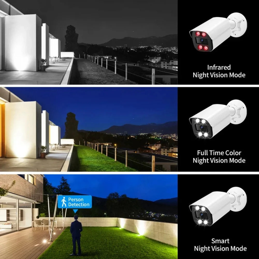 4K IP Security Camera Outdoor | 8MP AI Human Detection | Wide Angle