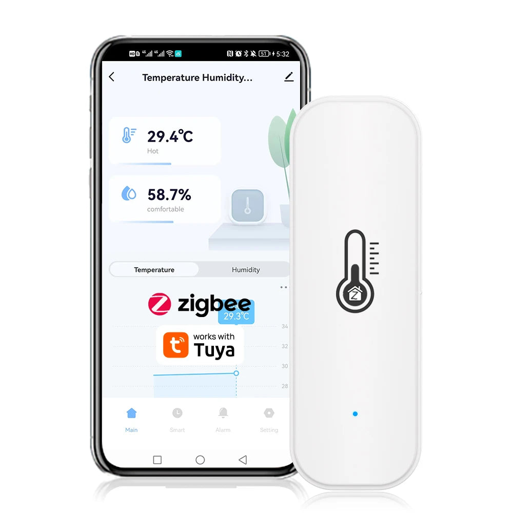 Tuya Zigbee Temperature Humidity Sensor | Smart Home Monitor