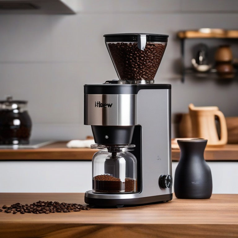 HiBREW Automatic Burr Mill Electric Coffee Grinder with 34 Gears for Espresso American Coffee Pour Over Visual Bean Storage G3