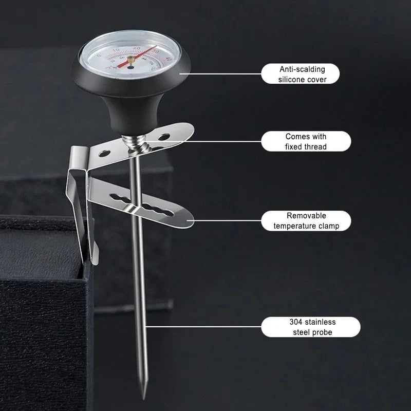 Stainless Steel Coffee Thermometer Probe 0–100°C | Milk Frothing Temperature Gauge