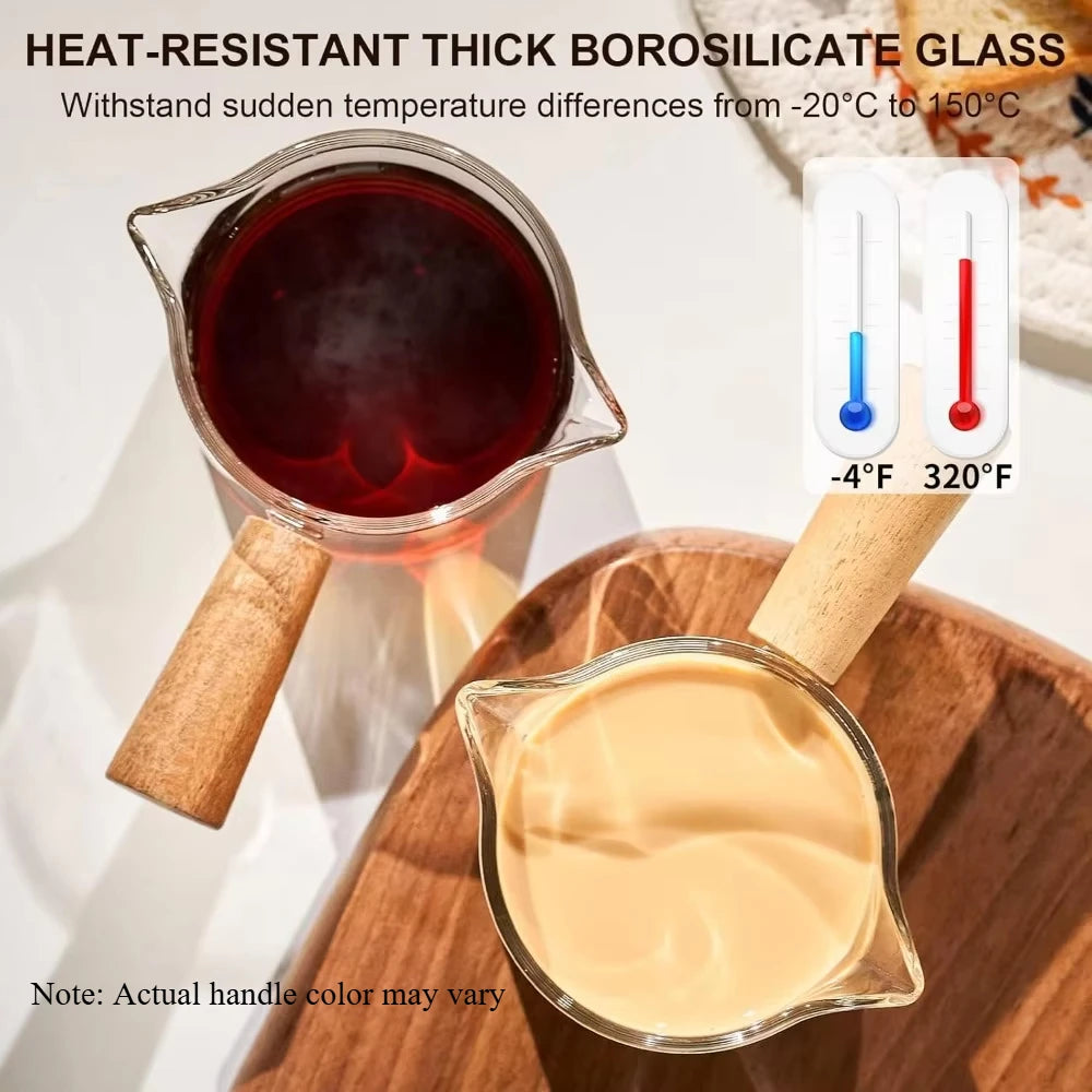 Italian Coffee Cup with Handle, 3.5 Oz Double mouth Glass Measuring Cup with Scale Transparent Italian Coffee Cup, Drinking Cup
