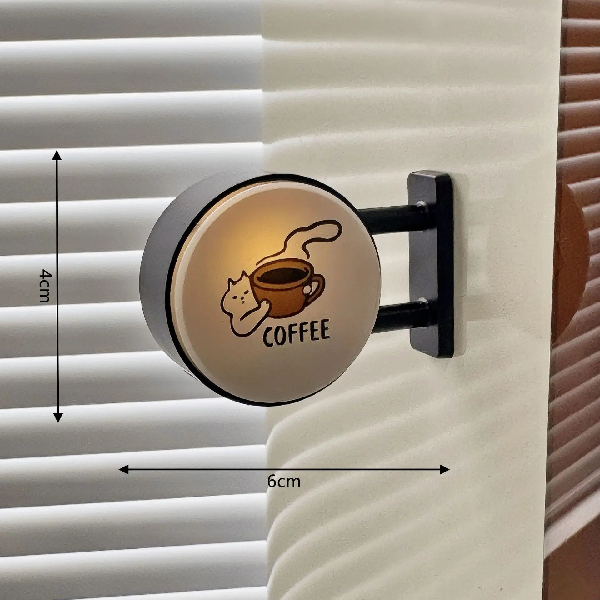Coffee Corner Creative Atmosphere Light Sign Fridge Magnet Magnetic Home Miniature Pegboard Coffee Shop Glowing Decoration