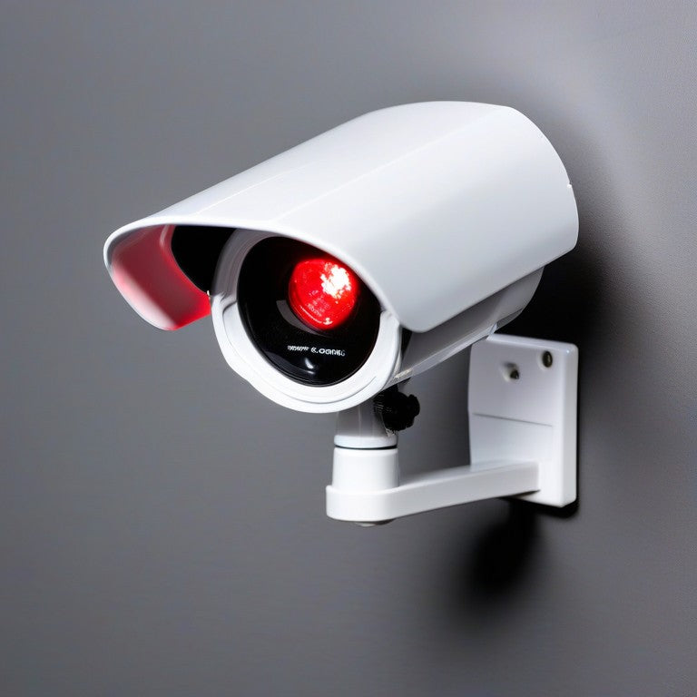 New Red Flashing LED Light Black/White Dummy Conch Camera Home Office Surveillance Security System Fake CCTV Security Camera