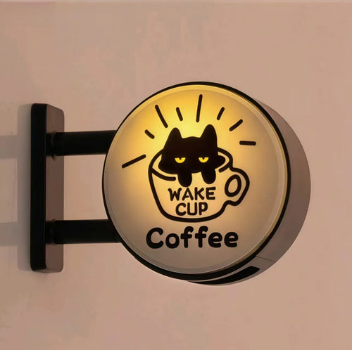 Coffee Corner Creative Atmosphere Light Sign Fridge Magnet Magnetic Home Miniature Pegboard Coffee Shop Glowing Decoration