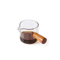 Italian Coffee Cup with Handle, 3.5 Oz Double mouth Glass Measuring Cup with Scale Transparent Italian Coffee Cup, Drinking Cup